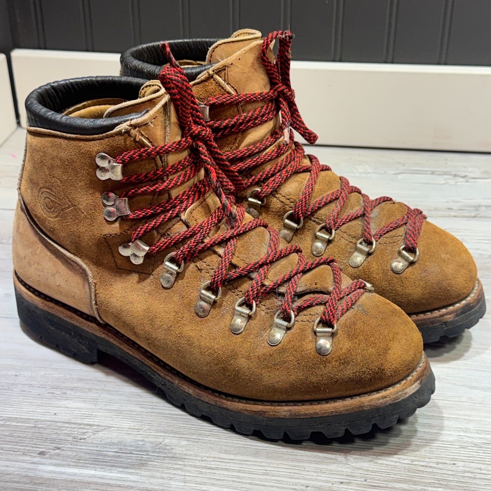VTG DEXTER Leather Mountaineering Hiking Boots Mens Sz 10 M Vibram MADE IN USA